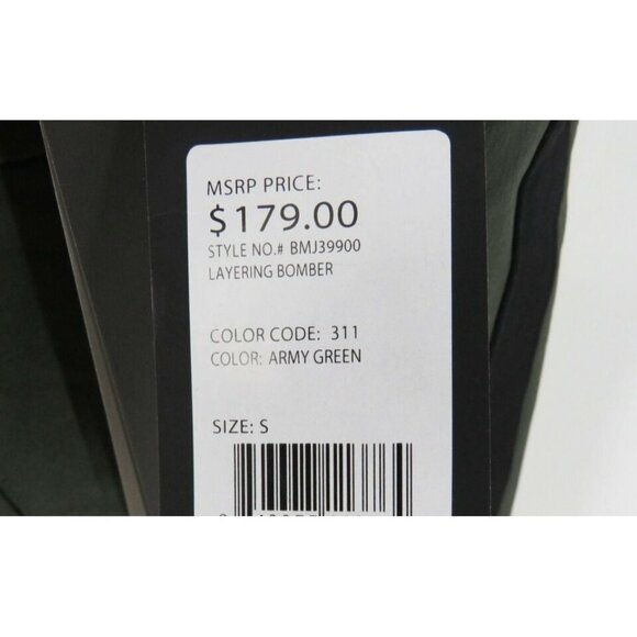 Blanc Noir Men's Layering Bomber Jacket Army Green S NWT $179 - Picture 4 of 8